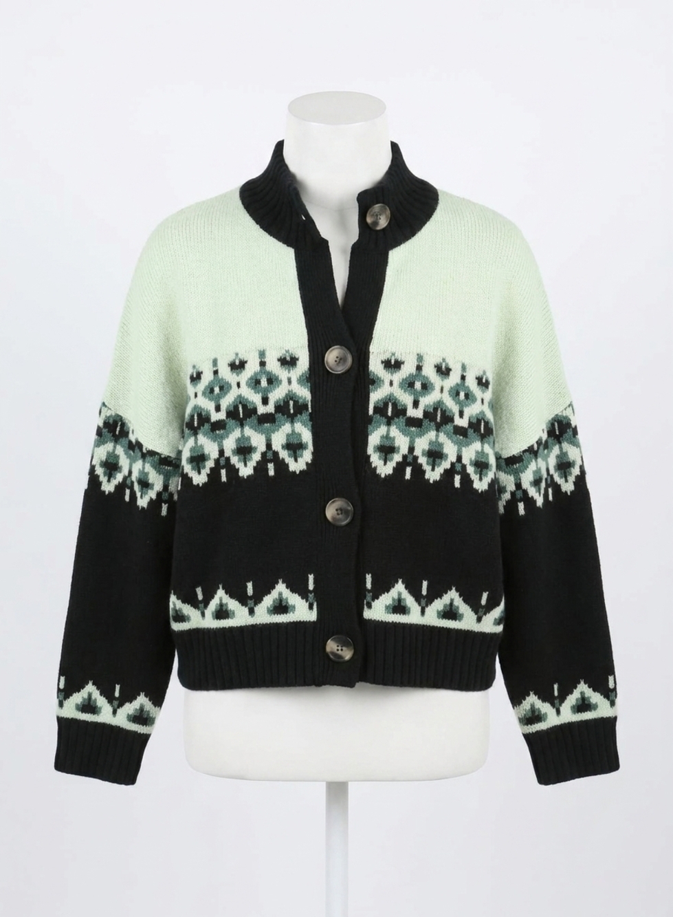 NEW ELECTRIC & ROSE rudi cardigan in fair isle pine